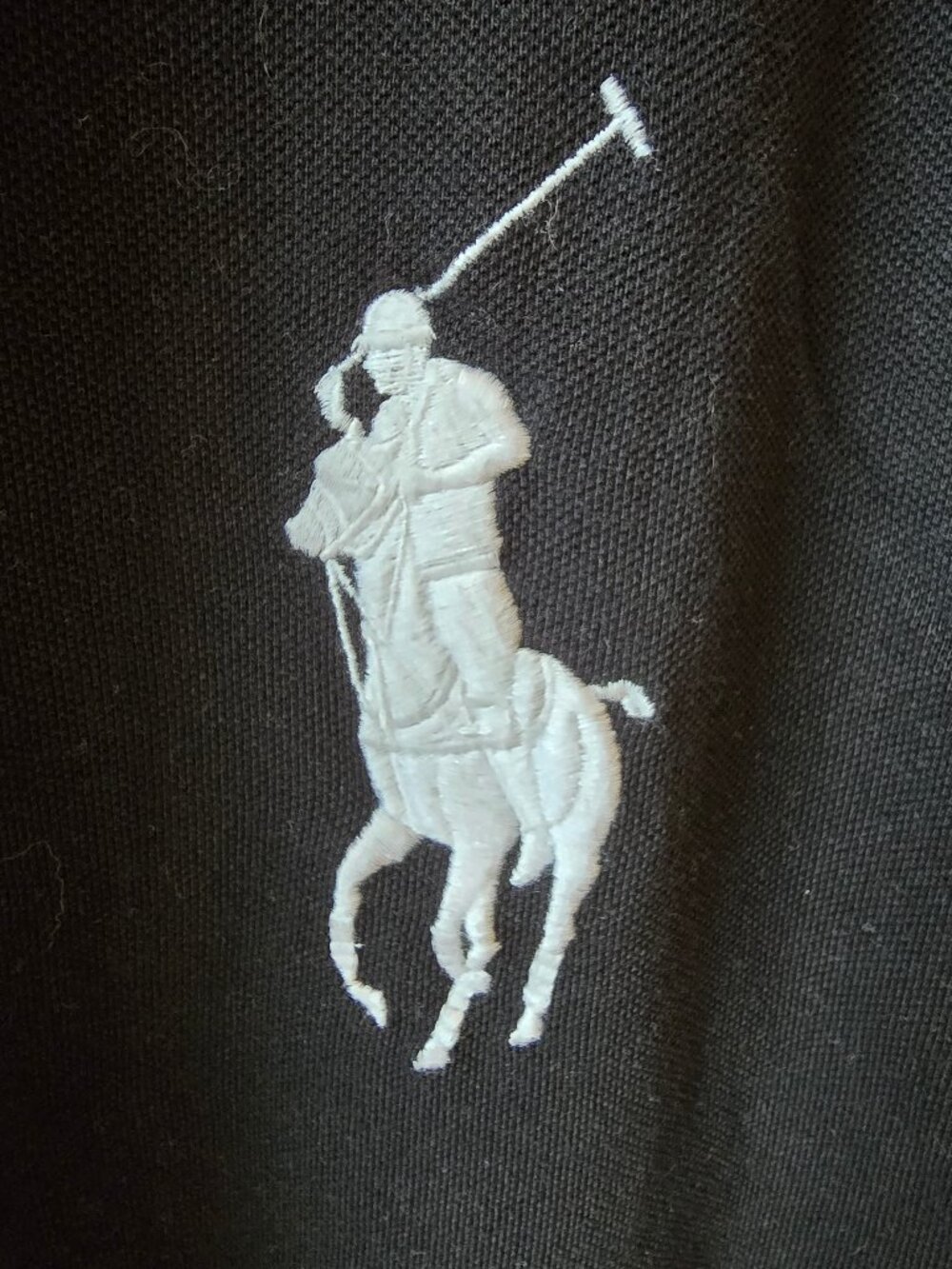Polo Ralph Lauren Polo Shirt Mens XXL Long Black Slim Fit - Picture 2 of 5